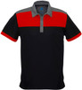 P500MS Mens Charger Polo Black/Red/Grey