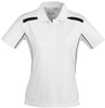 P244LS Ladies United Short Sleeve Polo White/Black
