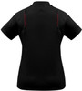 P244LS Ladies United Short Sleeve Polo Black/Red Back