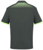 P900MS Mens Galaxy Polo Grey/Fluoro Lime Back