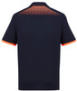 P900MS Mens Galaxy Polo Navy/Fluoro Orange Back