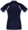 P700LS Ladies Renegade Polo Navy/White/Silver Back