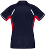 P700LS Ladies Renegade Polo Navy/Red/Silver Back