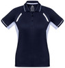 P700LS Ladies Renegade Polo Navy/White/Silver