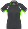 P700LS Ladies Renegade Polo Grey/Fluoro Lime/Silver