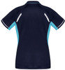 P700LS Ladies Renegade Polo Navy/Sky/Silver Back