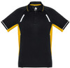 P700MS Mens Renegade Polo Black/Gold/Silver P700MS Mens Renegade Polo Black/Gold/Silver