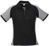 P10122 Ladies Nitro Polo Black/Grey/White