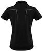 P604LS Ladies Cyber Polo Black/Silver Back