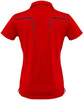 P604LS Ladies Cyber Polo Red/Silver Back