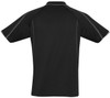 P303MS Mens Blade Polo Black/Silver Grey Back