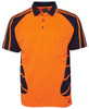 6HSP JB's Wear Hi Vis S/S Spider Polo Orange/Navy