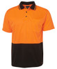6HVNC JB's Wear Hi Vis Non Cuff Traditional Polo Orange/Black