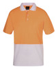 6HVNC JB's Wear Hi Vis Non Cuff Traditional Polo Orange/White