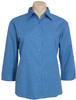 LB8200 Ladies Micro Check 3/4 Sleeve Shirt Mid Blue LB8200 Ladies Micro Check 3/4 Sleeve Shirt Mid Blue