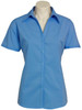 LB7301 Ladies Metro Short Sleeve Shirt Mid Blue
