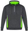 SW710M Adults Renegade Hoodie Grey/Fluoro Lime/Silver