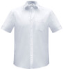 S812MS Mens Euro Short Sleeve Shirt White