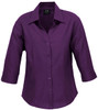 LB3600 Ladies Plain Oasis 3/4 Sleeve Shirt Grape