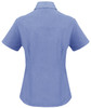 LB3601 Ladies Plain Oasis Short Sleeve Shirt Mid Blue Back