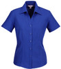 LB3601 Ladies Plain Oasis Short Sleeve Shirt Electric Blue