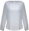 S828LL Ladies Madison Boatneck Blouse Silver Mist