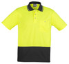 Syzmik Workwear ZH231 Unisex Hi Vis Basic Spliced Short Sleeve Polo Yellow/Black