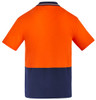 Syzmik Workwear ZH435 Mens Hi Vis Cotton S/S Polo Orange/Navy Back Syzmik Workwear ZH435 Mens Hi Vis Cotton S/S Polo Orange/Navy Back