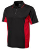 7PP JB's Wear Contrast Polo Black/Red Side
