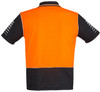 Syzmik Workwear ZH236 Mens Hi Vis Zone Polo Orange/Black Back