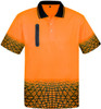 Syzmik Workwear ZH300 Mens Tracks Polo Orange/Navy