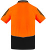 Syzmik Workwear ZH315 Mens Hi Vis Flux S/S Polo Orange/Black Back