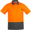 Syzmik Workwear ZH415 Mens Comfort Back S/S Polo Orange/Charcoal Syzmik Workwear ZH415 Mens Comfort Back S/S Polo Orange/Charcoal
