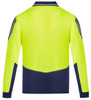 Syzmik Workwear ZH310 Mens Hi Vis Flux L/S Polo Yellow/Navy Back