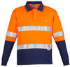 Syzmik ZH235 Mens Hi Vis Spliced L/S Polo - Hoop Taped Orange/Navy Syzmik ZH235 Mens Hi Vis Spliced L/S Polo - Hoop Taped Orange/Navy