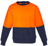 Syzmik Workwear ZT475 Unisex Hi Vis Crew Sweatshirt Orange/Navy Syzmik Workwear ZT475 Unisex Hi Vis Crew Sweatshirt Orange/Navy