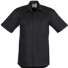 Syzmik Workwear ZW120 Mens Lightweight S/S Tradie Shirt Black