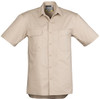 Syzmik Workwear ZW120 Mens Lightweight S/S Tradie Shirt Sand