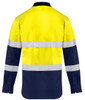Syzmik Workwear ZW520 Mens Lightweight Bio Motion Shirt Yellow/Navy Back