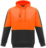 Syzmik Workwear ZT484 Unisex Hi Vis Hoodie Orange/Charcoal