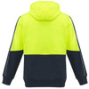 Syzmik Workwear ZT484 Unisex Hi Vis Hoodie Yellow/Navy Back