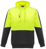 Syzmik Workwear ZT484 Unisex Hi Vis Hoodie Yellow/Charcoal