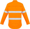Syzmik Workwear ZW640 Mens Hi Vis Hoop Taped Shirt Orange Back
