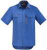 ZW465 Syzmik Workwear Mens Outdoor S/S Shirt Blue