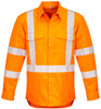 Syzmik Workwear ZW690 Mens Hi Vis X Back Taped Shirt Orange