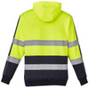 Syzmik Workwear ZT483 Unisex Hi Vis Stretch Taped Hoodie Yellow/Navy Back