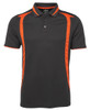 7SWP JB's Wear Swirl Polo Charcoal/Orange