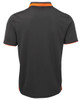 7SWP JB's Wear Swirl Polo Charcoal/Orange Back