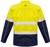 Syzmik Workwear ZJ590 Mens Hi Vis Cotton Drill Jacket Yellow/Navy Back