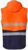 Syzmik Workwear ZJ453 Unisex Streetworx 2 in 1 Stretch Softshell Taped Jacket Orange/Navy Vest Back